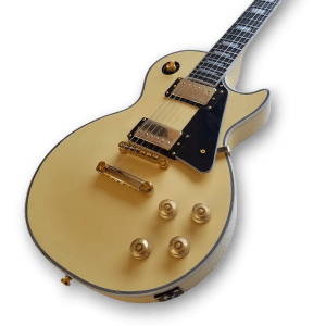 Custom Made Antique Ivory LP Style 6 Strings Electric Guitar - Image 4