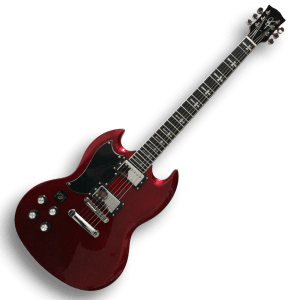 Custom Made Tony Iommi Cherry Vintage SG Style Left Handed 6 Strings Electric Guitar