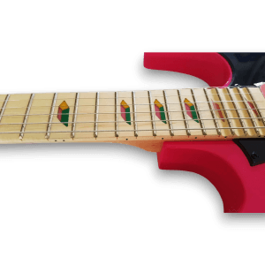Custom Made Steve Vai Style Style Shocking Pink Disappearing Pyramid Inlays 6 Strings Electric Guitar - Image 6