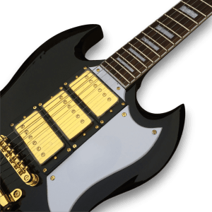 Custom Made Black Beauty SG Style Tremolo 6 Strings Electric Guitar - Image 3