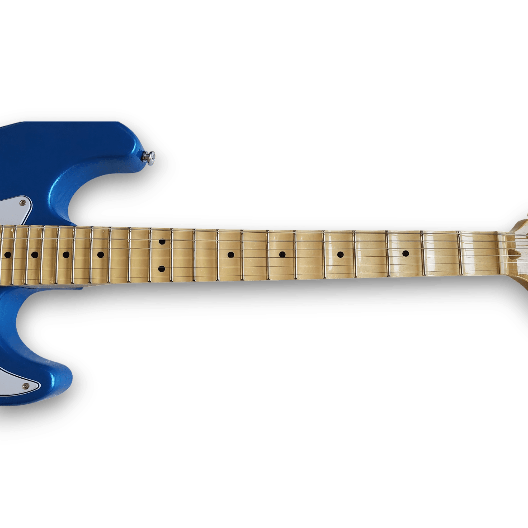 Custom Made Maple Scalloped Fretboard Blue Marlin Strat Style 6 Strings Electric Guitar - Image 5