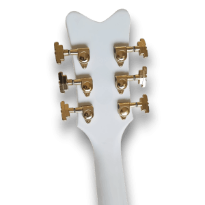 Custom Made White Left Handed Hollow Body Falcon Style 6 Strings Electric Guitar - Image 9