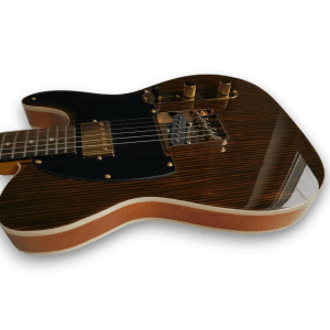 Custom Made Zebra Wood Top Tele Style 6 Strings Electric Guitar - Image 4