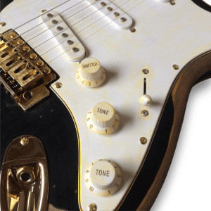 Custom Made John Mayer Black One Heavy Relic Strat Style 6 Strings Electric Guitar - Image 3