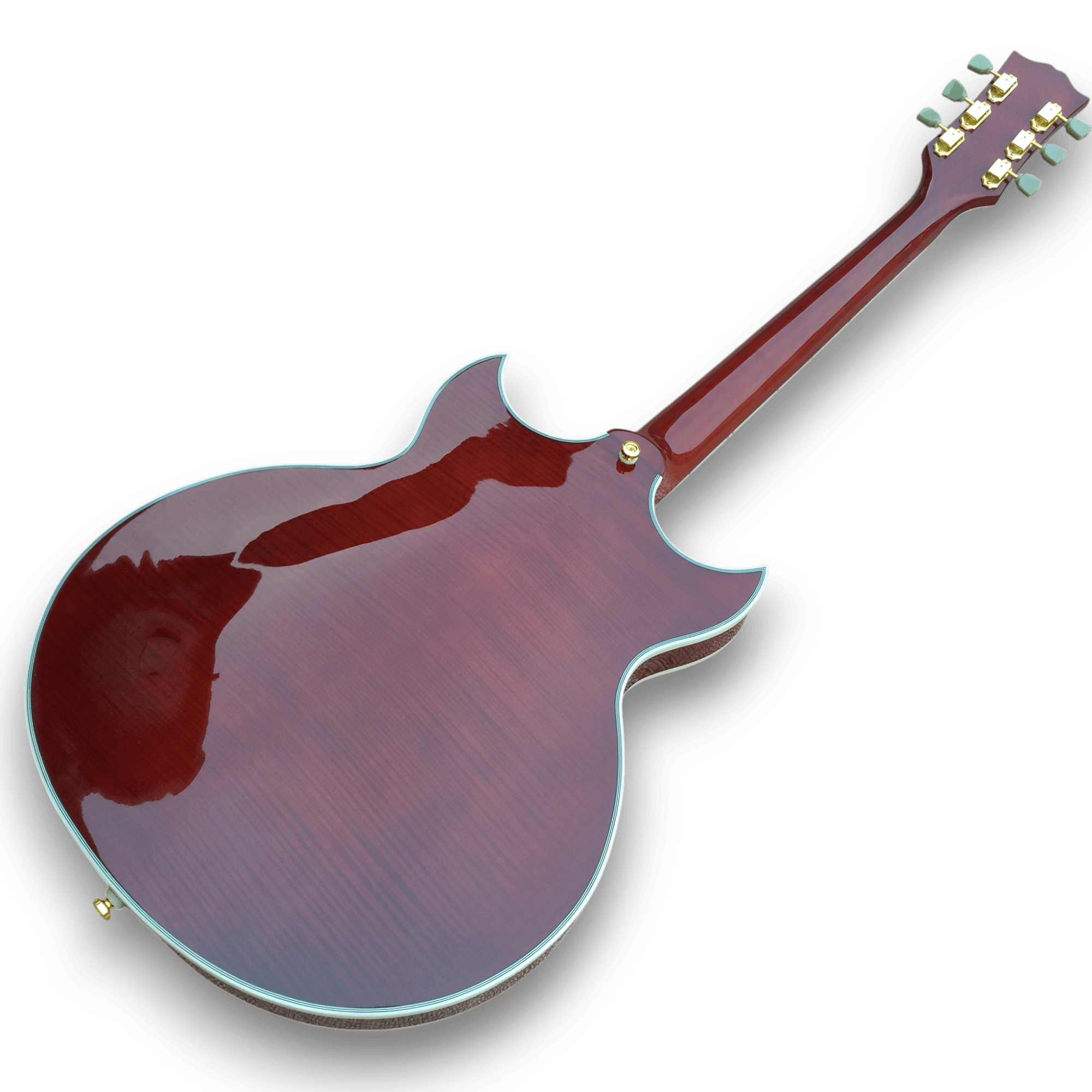 Custom Made Sunburst Johnny A Style Hollowbody Flame Maple Top 6 Strings Electric Guitar - Image 12