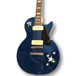 Custom Made Metallic Blue Dany Lademacher LP Style P90 6 Strings Electric Guitar