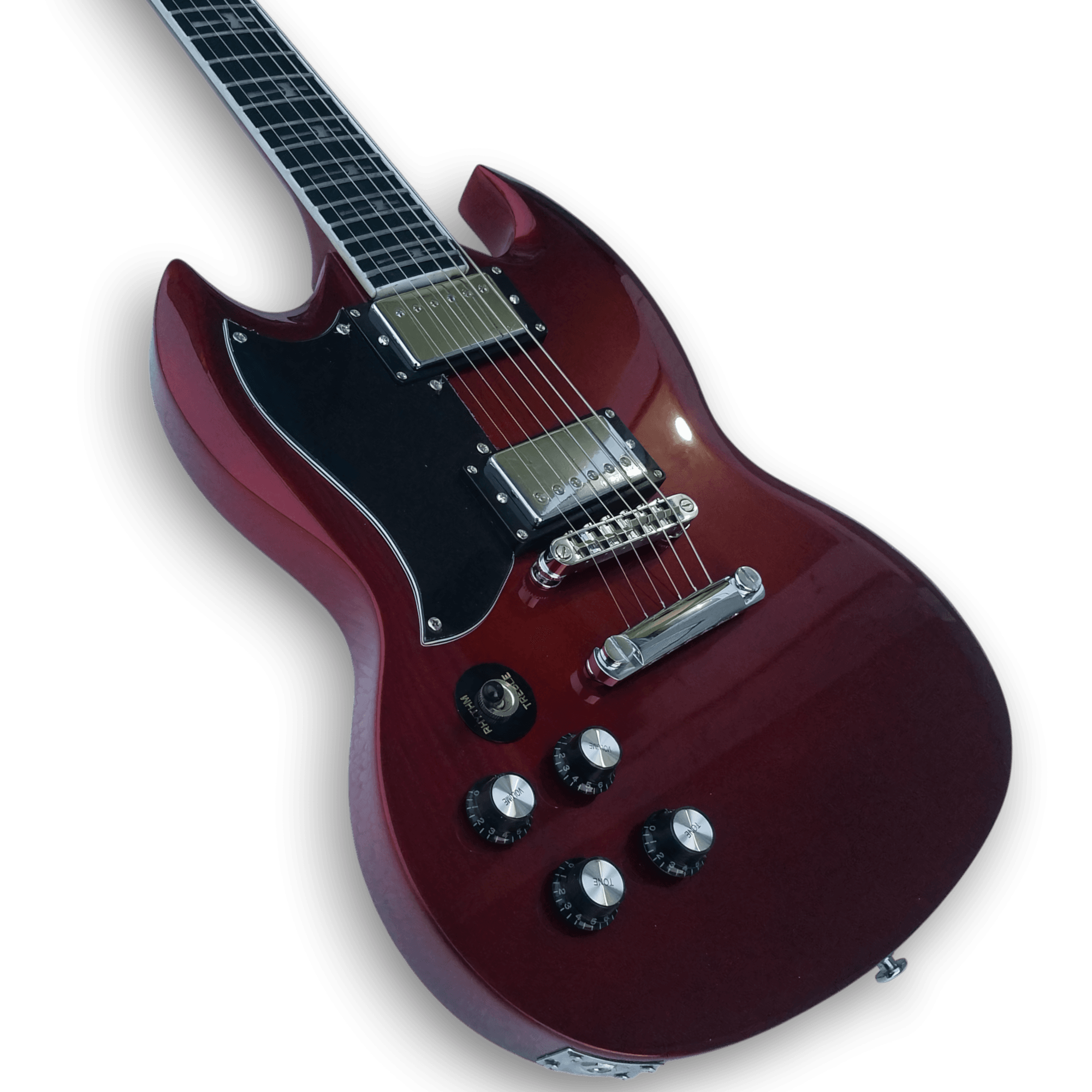Custom Made Cherry Vintage Tony Iommi SG Style Left Handed 6 Strings Electric Guitar - Image 4