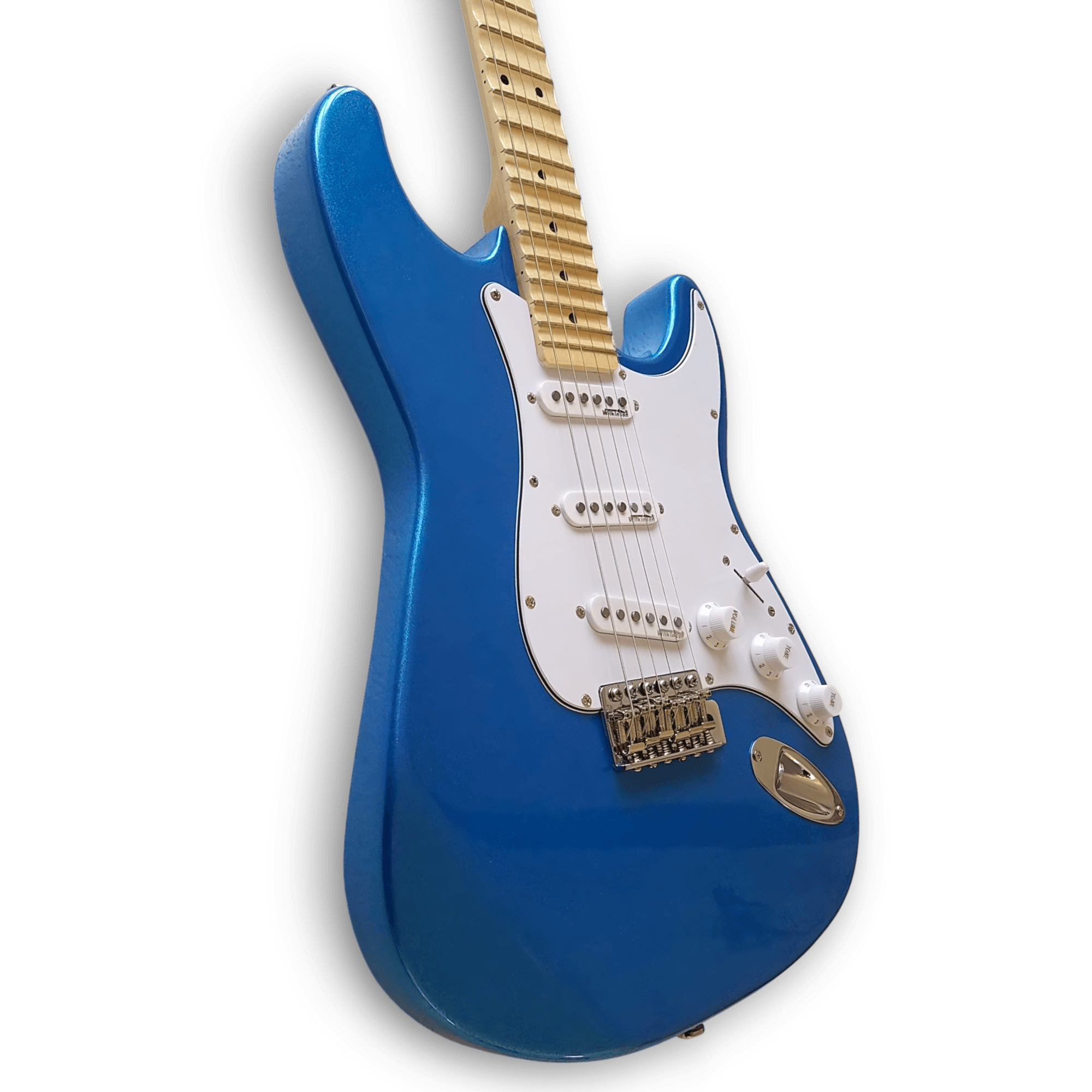 Custom Made Maple Scalloped Fretboard Blue Marlin Strat Style 6 Strings Electric Guitar - Image 4