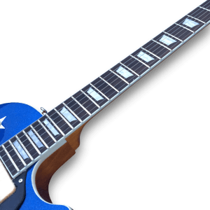 Custom Made Dany Lademacher LP Style Blue Metallic P90 6 Strings Electric Guitar - Image 8