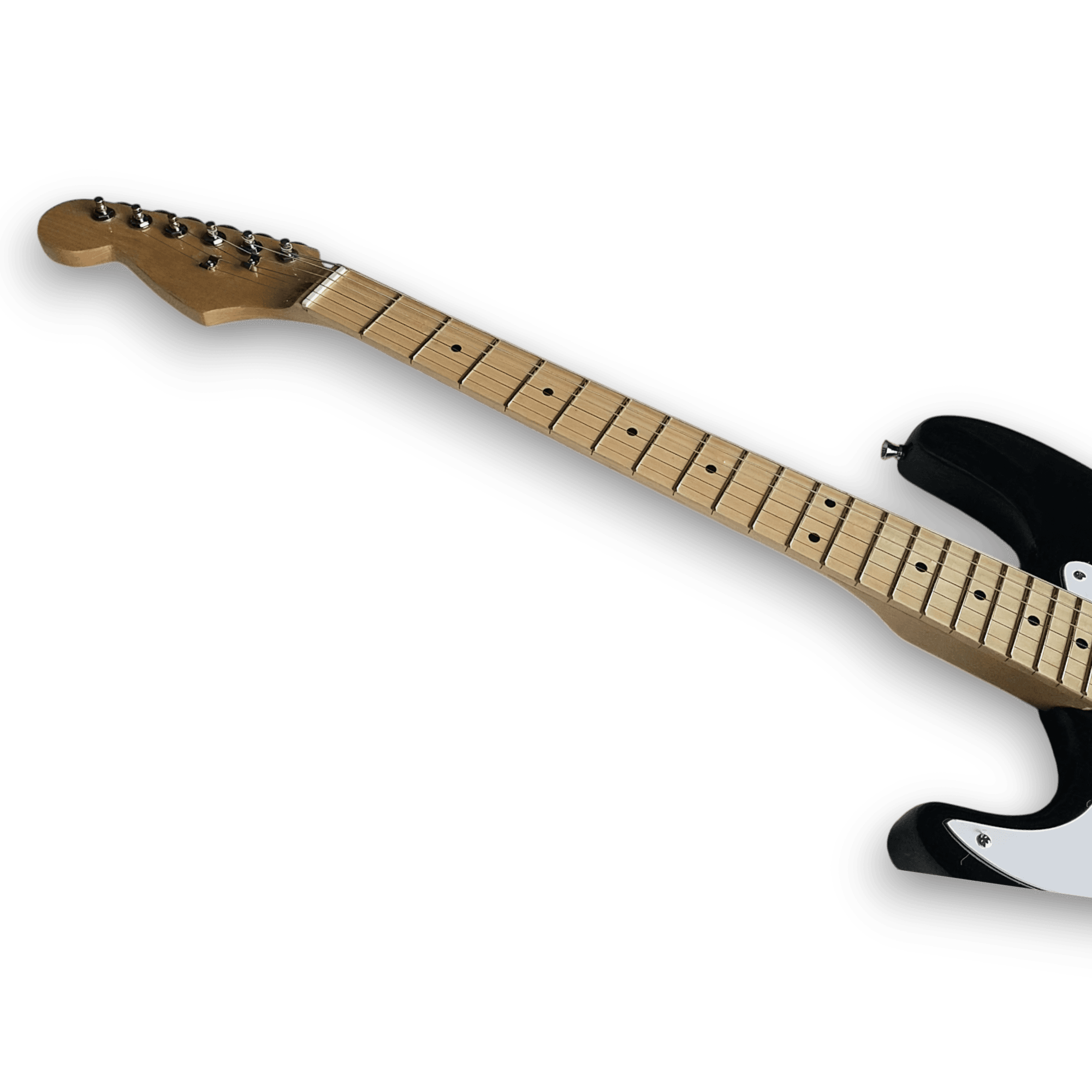 Custom Made Maple Fretboard Left Handed Black Strat Style 6 Strings Electric Guitar - Image 5