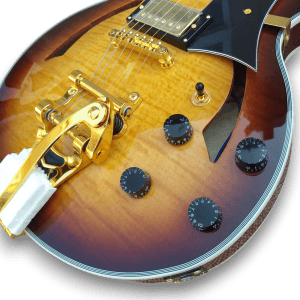 Custom Made Sunburst Hollowbody Johnny A Style Flame Maple Top 6 Strings Electric Guitar - Image 3