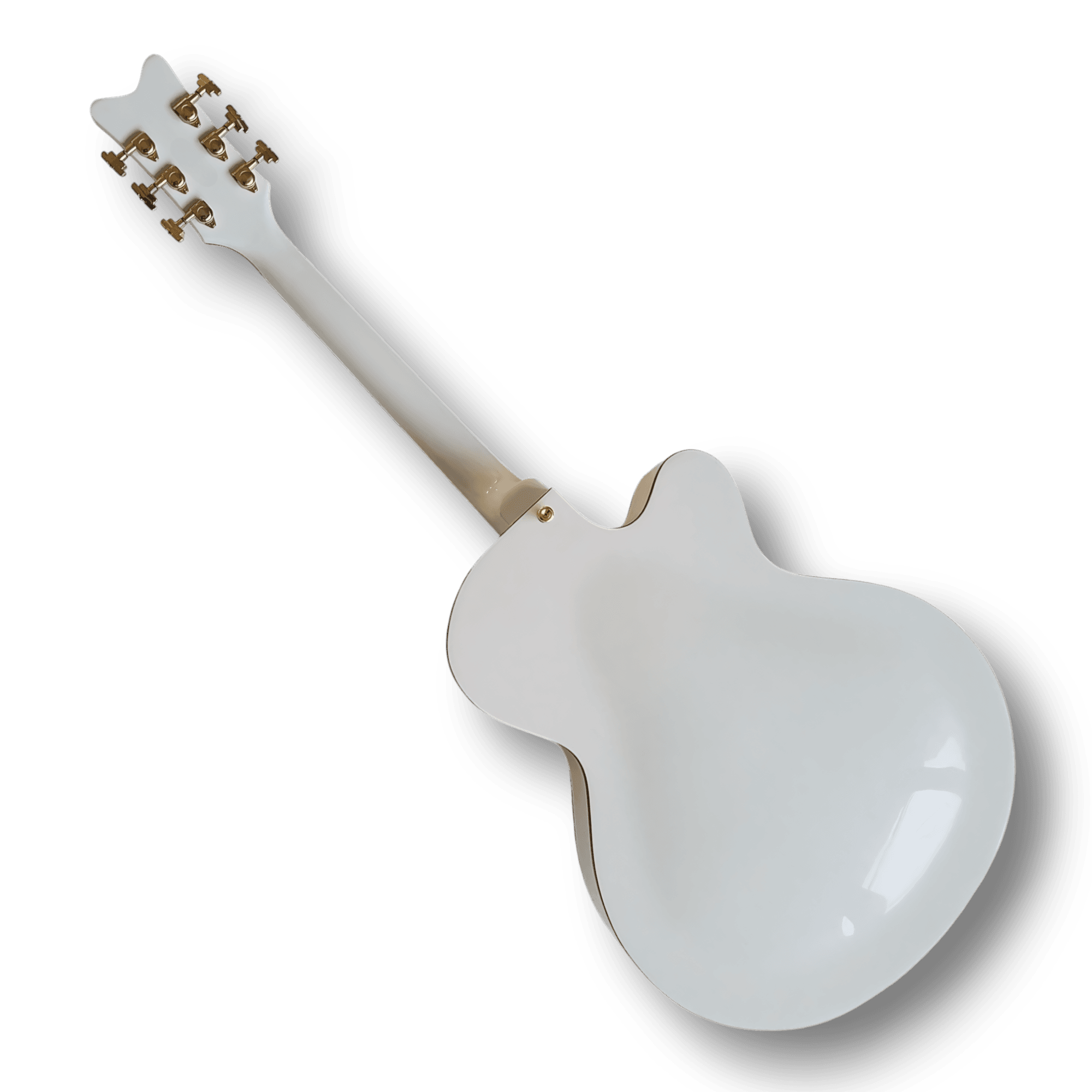Custom Made White Left Handed Hollow Body Falcon Style 6 Strings Electric Guitar - Image 7