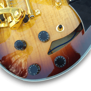 Custom Made Sunburst Hollowbody Johnny A Style Flame Maple Top 6 Strings Electric Guitar - Image 7