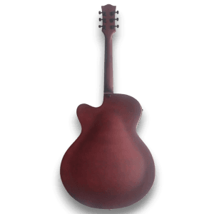 Custom Mad Natural Wood F-Hole Acoustic Guitar - Image 4