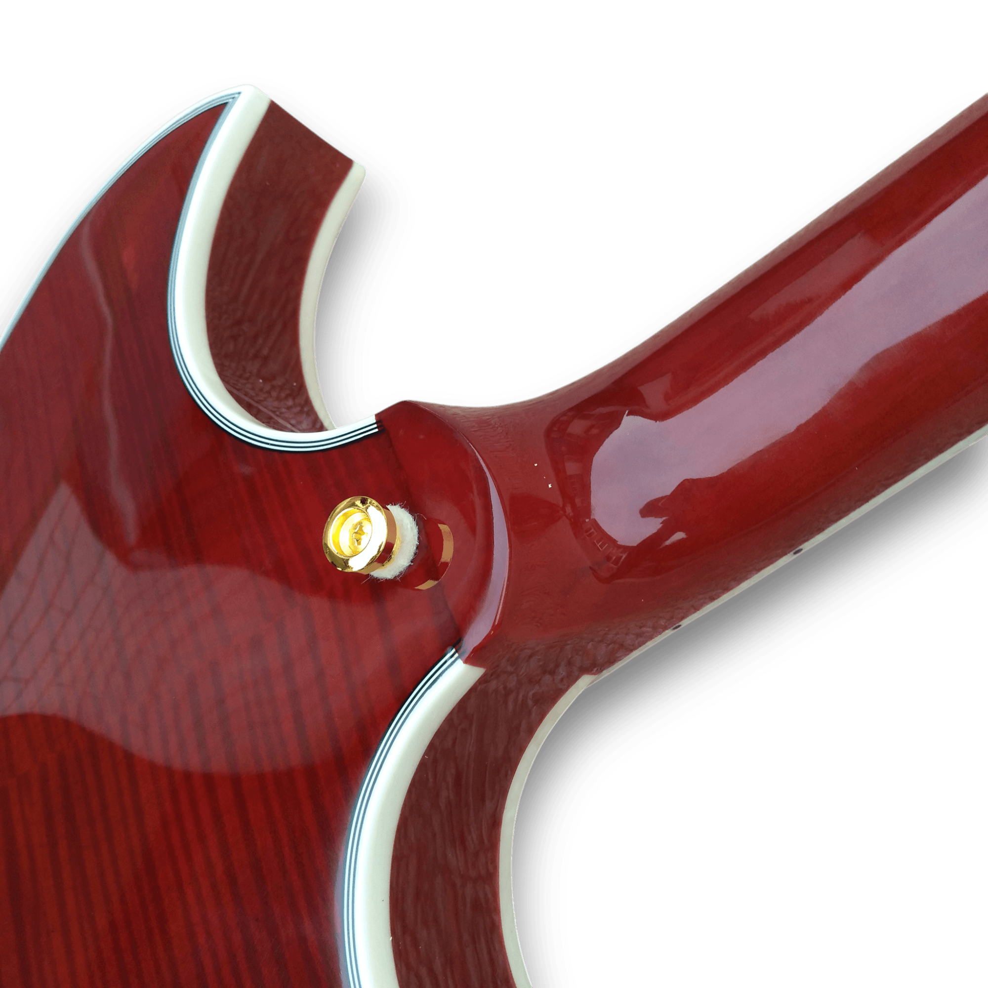 Custom Made Sunburst Johnny A Style Hollowbody Flame Maple Top 6 Strings Electric Guitar - Image 15