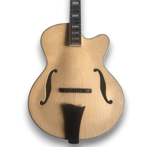 Custom Mad Natural Wood F-Hole Acoustic Guitar - Image 2