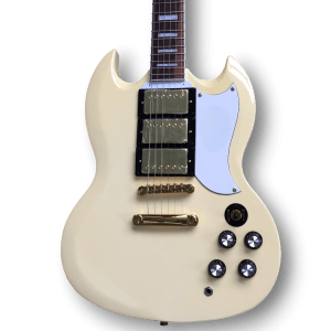 Custom Made Antique Ivory SG Style 6 Strings Electric Guitar