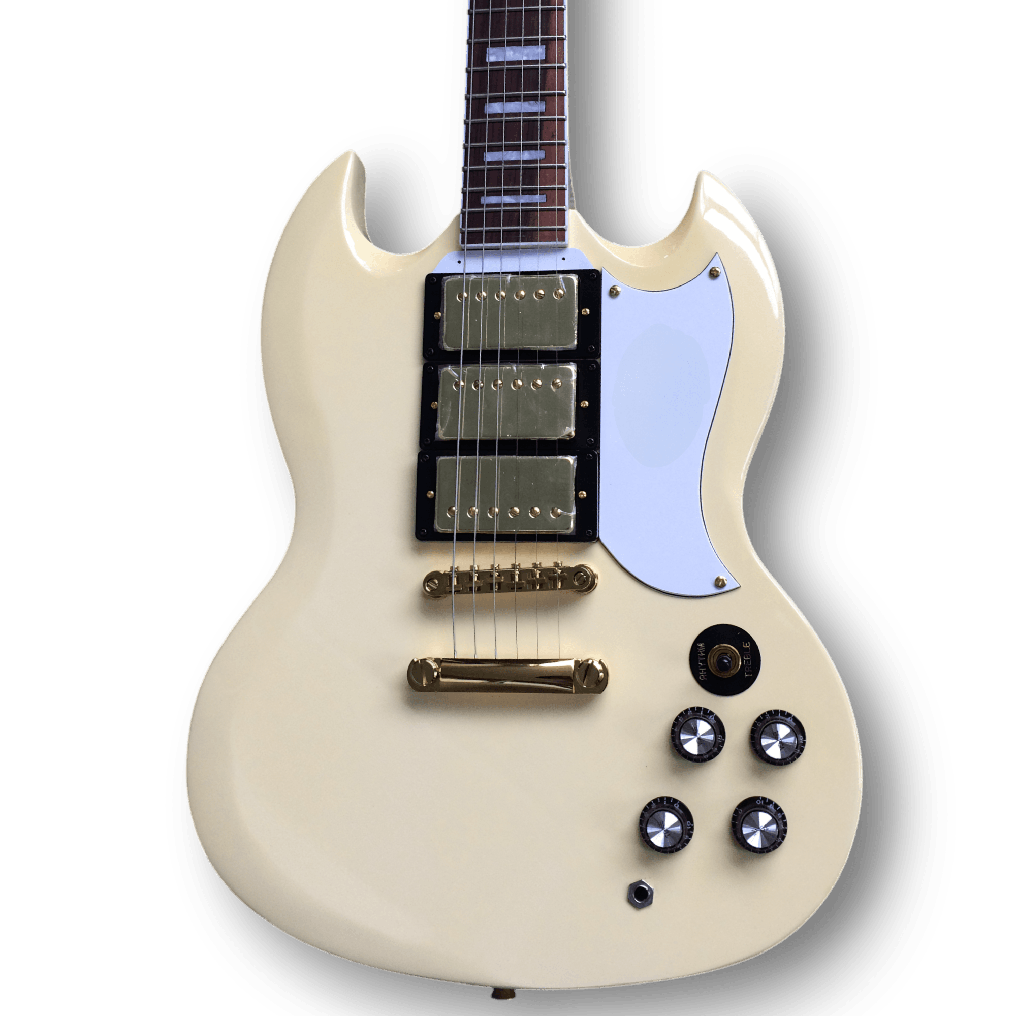Custom Made Antique Ivory SG Style 6 Strings Electric Guitar