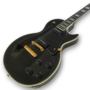 Custom Made P90 Black Beauty LP Style 6 Strings Electric Guitar - Image 4