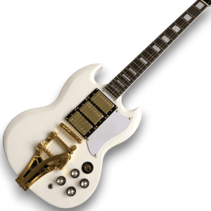 Custom Made SG Antique Ivory Style 6 Strings Electric Guitar - Image 2