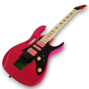 Custom Made Steve Vai Style Style Shocking Pink Disappearing Pyramid Inlays 6 Strings Electric Guitar - Image 3