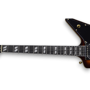Custom Made Flame Maple Top Sunburst Explorer Style 6 Strings Electric Guitar - Image 4