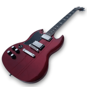 Custom Made Cherry Vintage Tony Iommi SG Style Left Handed 6 Strings Electric Guitar - Image 2