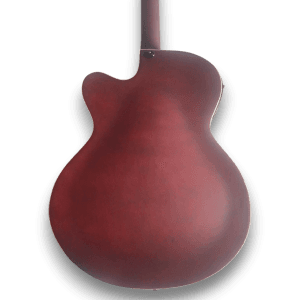 Custom Mad Natural Wood F-Hole Acoustic Guitar - Image 5