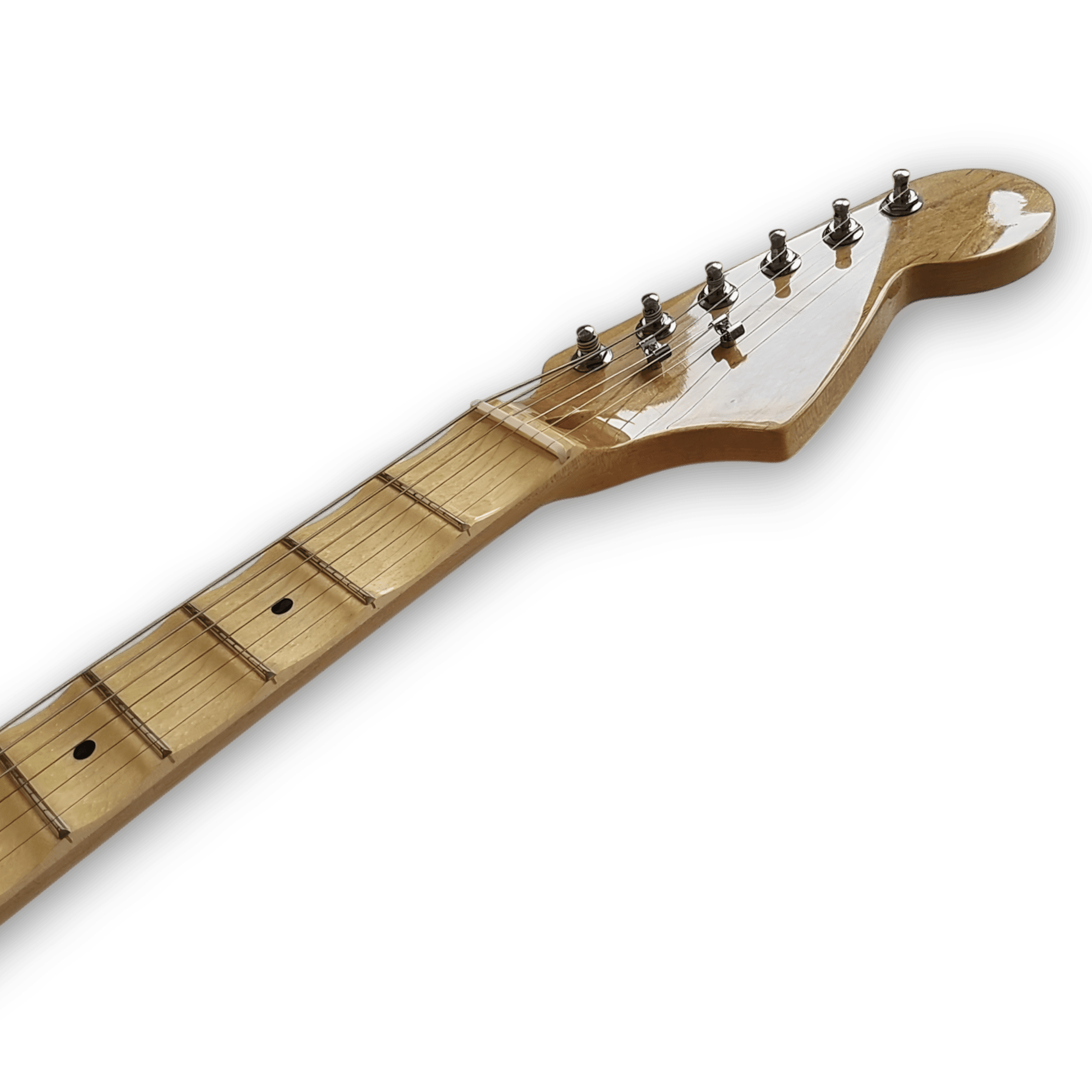 Custom Made Maple Scalloped Fretboard Blue Marlin Strat Style 6 Strings Electric Guitar - Image 7