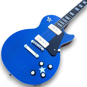 Custom Made Dany Lademacher LP Style Blue Metallic P90 6 Strings Electric Guitar